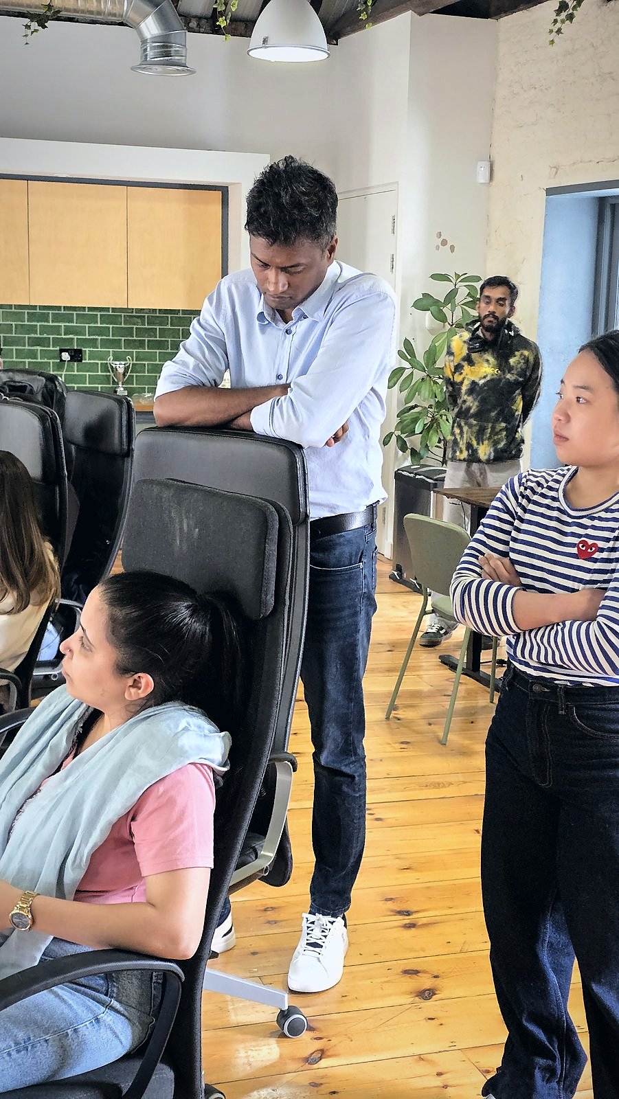 Checking in with a team