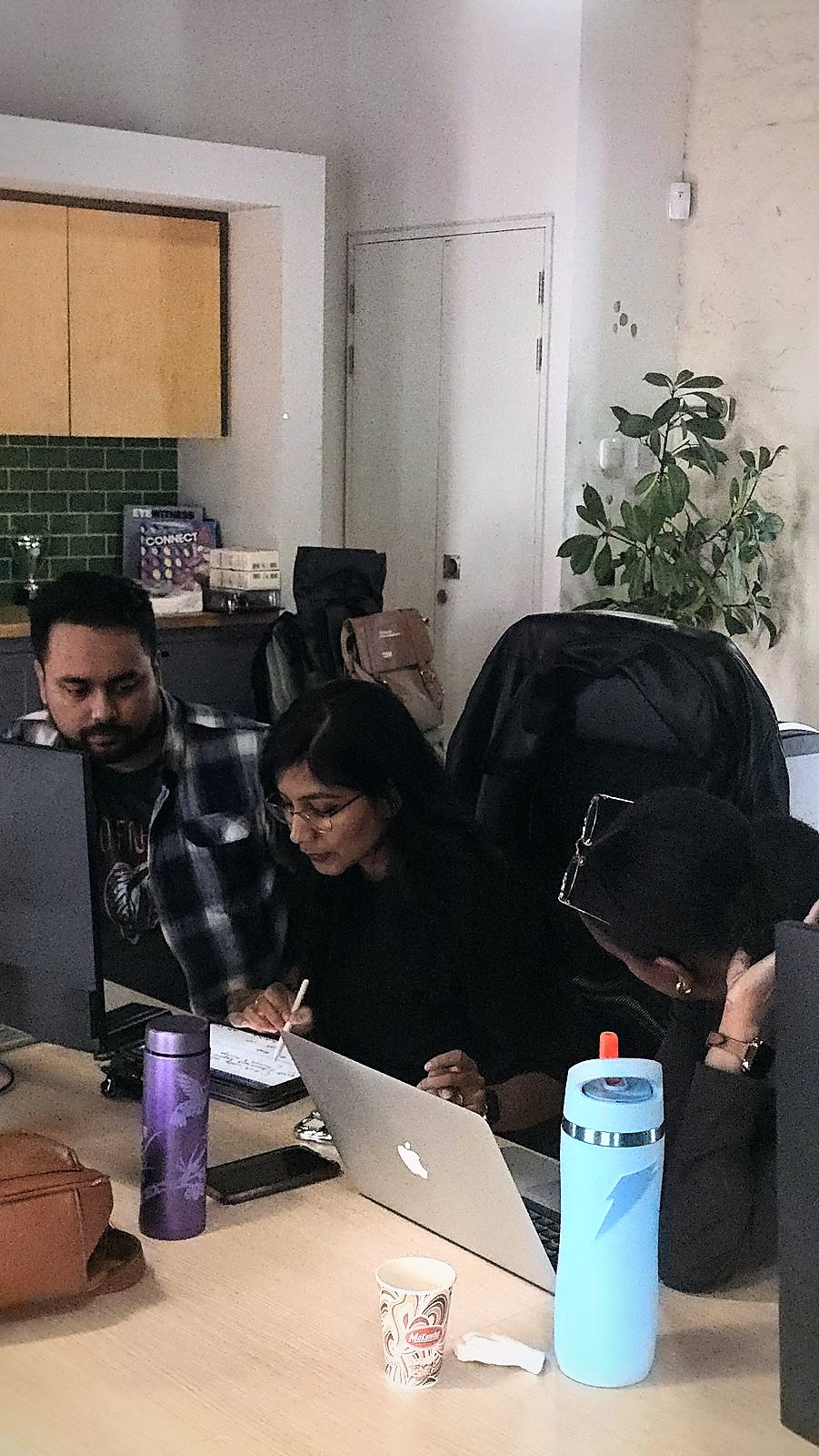 Two operators working on the brief